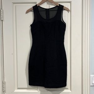 🌟 Black body con wool mini dress